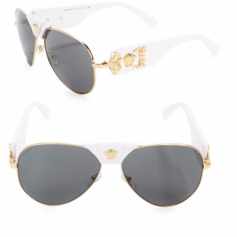 Versace white and gold sunglasses